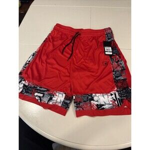 NWT AND1 Mens Basketball Shorts Racing Red 11 Inch Inseam medium